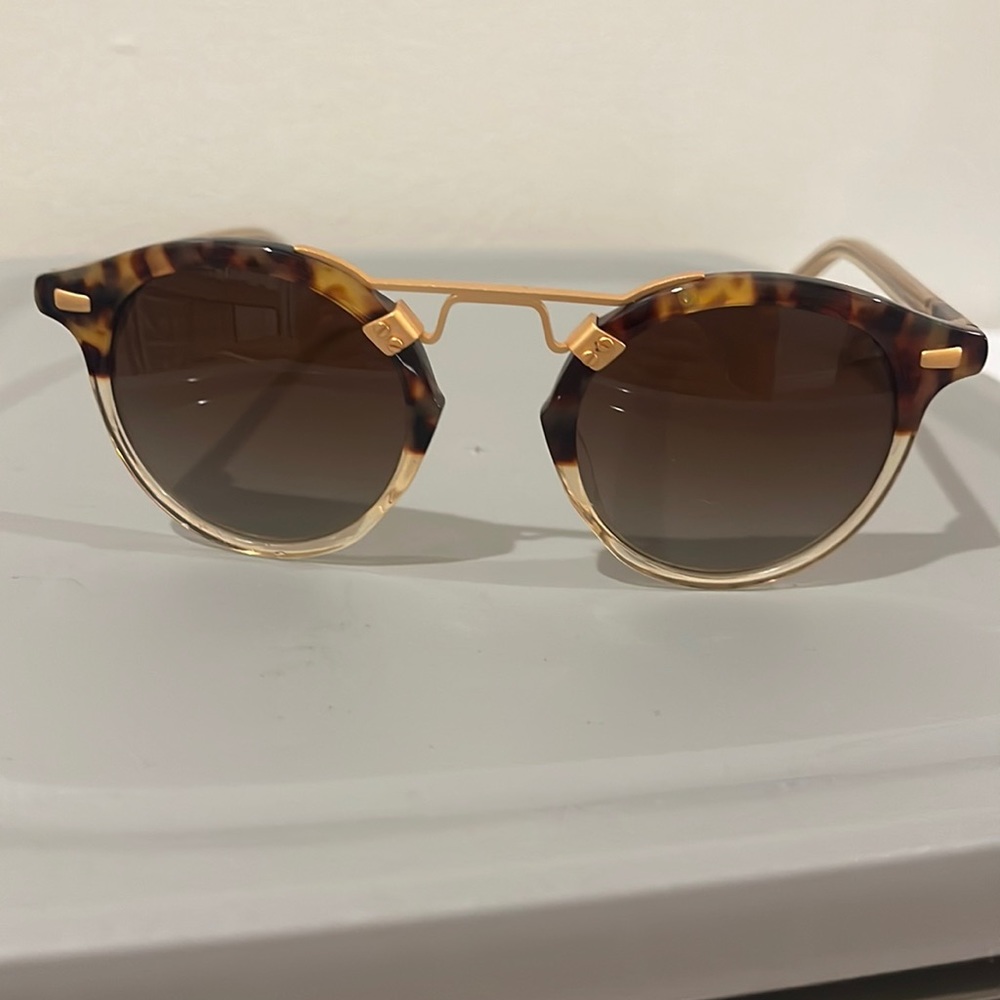 Krewe St. Louis classics Color:Blonde Tortoise to Champagne Polarized 24K